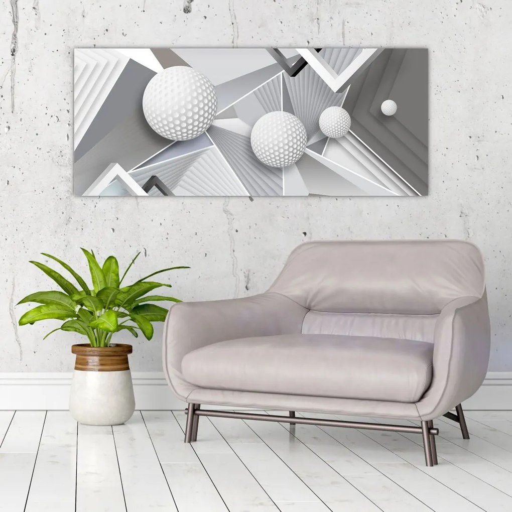 Geometrický abstraktný obraz (120x50 cm)