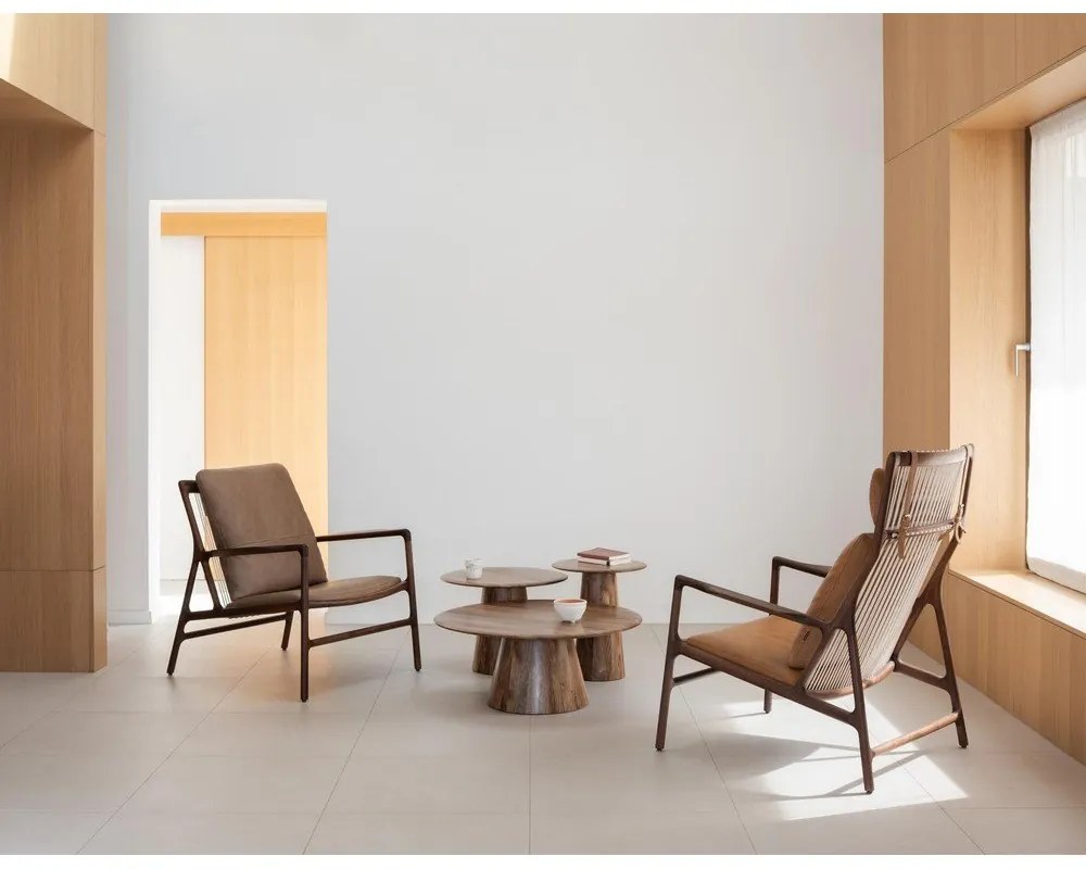 Čierno-béžové kožené kreslo Dedo – Gazzda