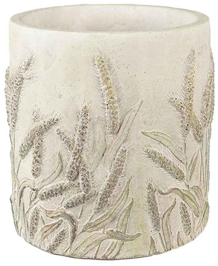 Cementový obal na kvetináč s skorocelom Plantain M - Ø 17*17 cm