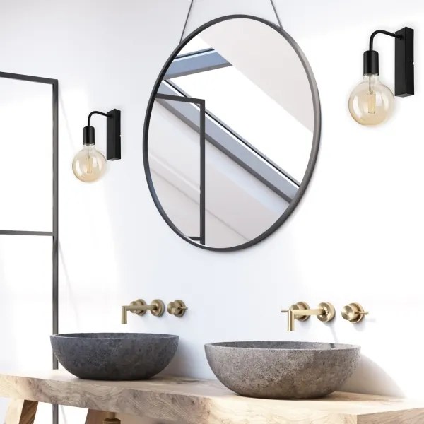 Nástenné svietidlo ASTRID 1xE27/60W/230V matná čierna