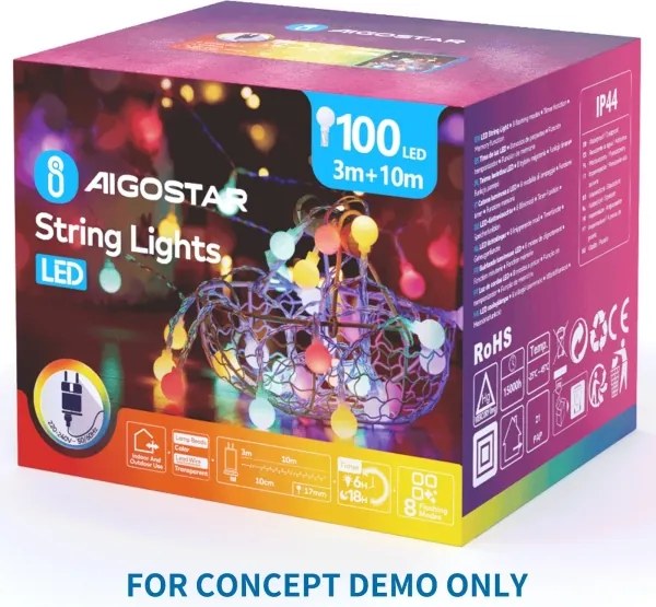 Aigostar - LED vonkajšia dekorácia 306xLED IP44 teplá biela motýľ