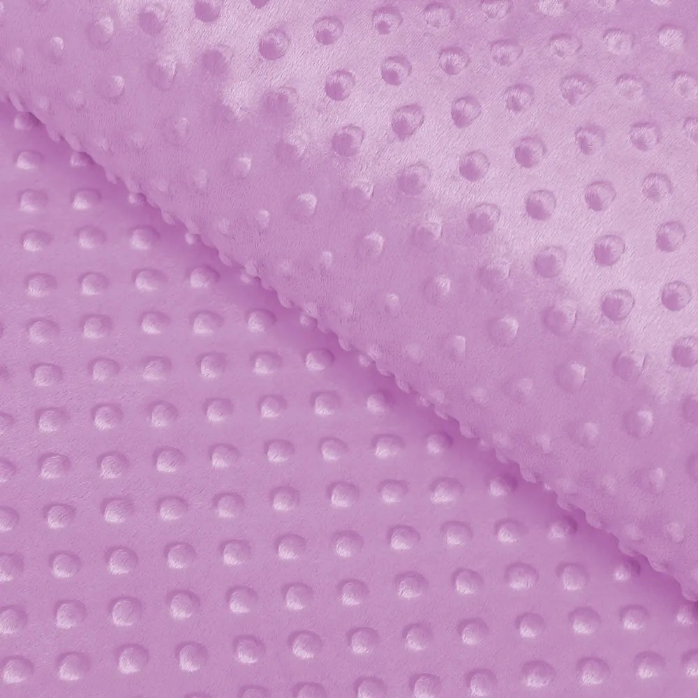 Biante Detská obliečka na vankúš Minky TOP 3D bodky MKP-053 Fialová lila 30 x 50 cm