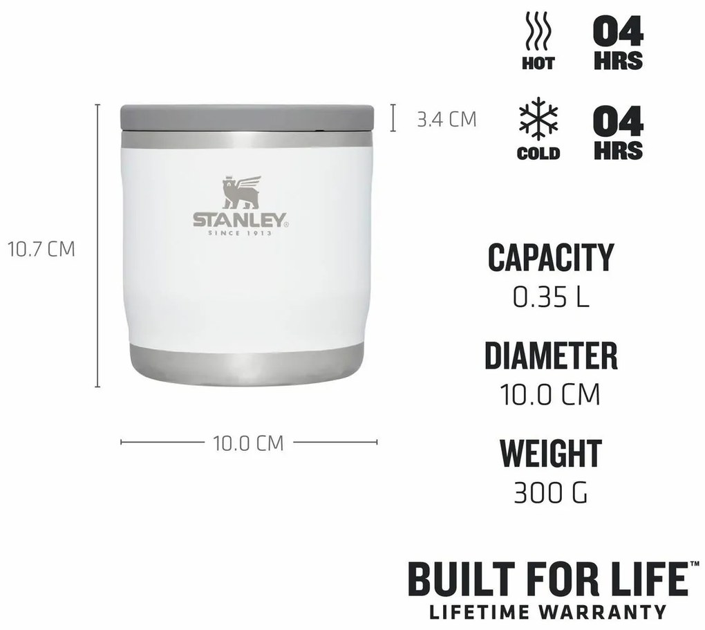 Stanley Termoska Adventure To-Go na jedlo 350 ml Polar biela