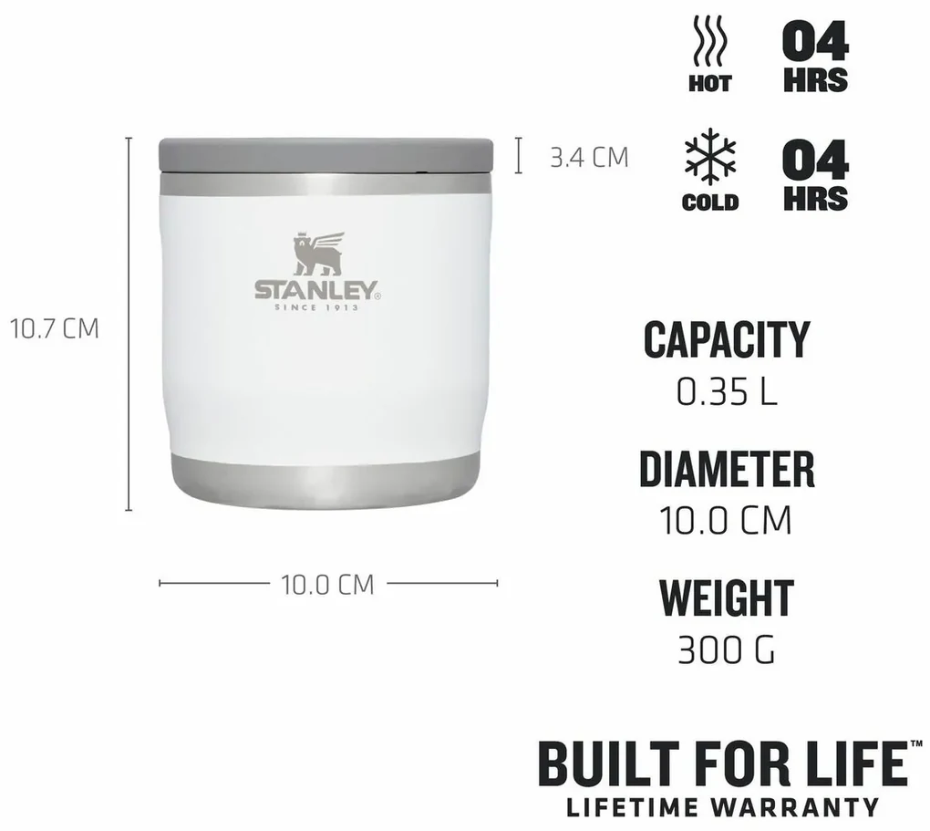 Stanley Termoska Adventure To-Go na jedlo 350 ml Polar biela