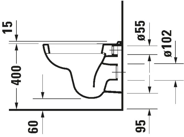 Duravit 22110900002 - Závesné WC D-CODE keramika/lesklá biela