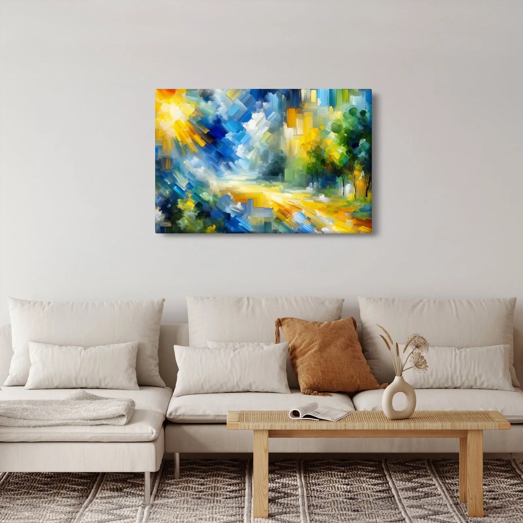 Obraz - Abstraktný slnečný deň (90x60 cm)