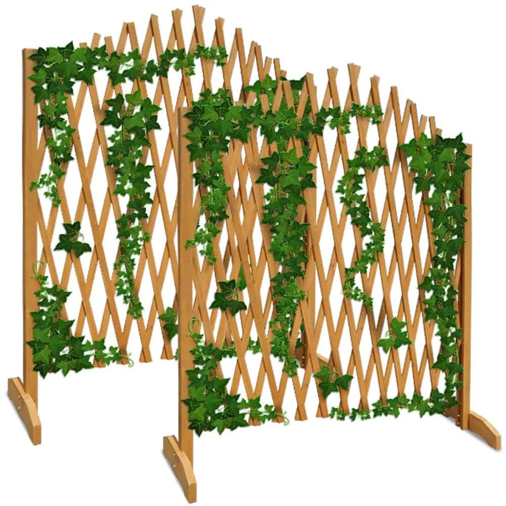 Gardebruk Drevená mriežka ROSEMARY na kvety, 200x107cm, prírodná hnedá