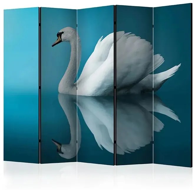 Paraván - swan - reflection II [Room Dividers] Veľkosť: 225x172, Verzia: Akustický