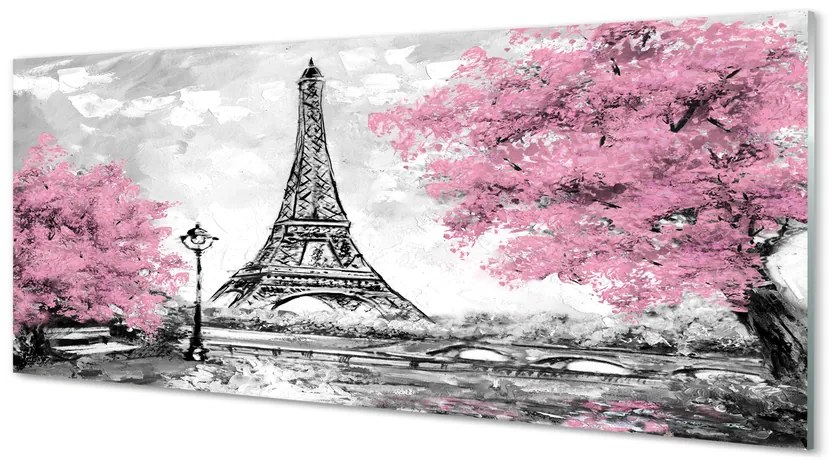 Obraz plexi Paris jarný strom 120x60 cm