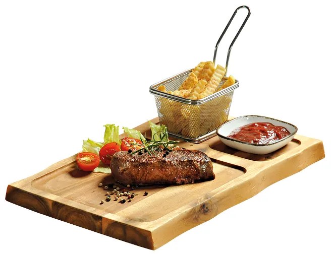 Drevený servírovací podnos Andrew, 37,5x24x1,8 cm