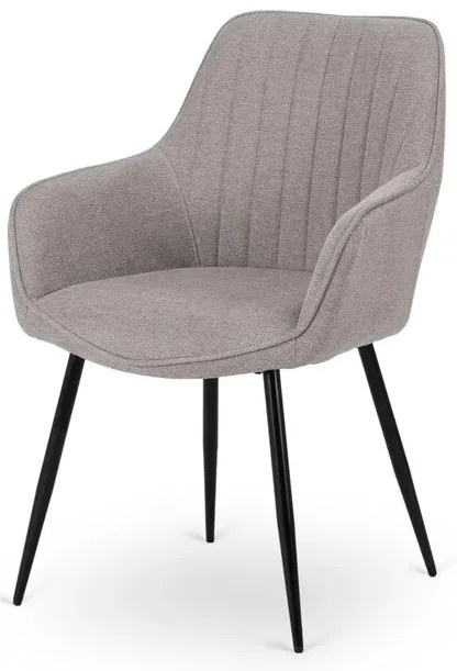 Moderná jedálenská stolička Alava šedá štrukturovaná látka