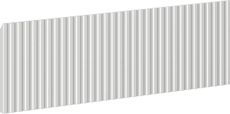 Mexen Mexen, Rýhované čelo pre korpus kúpeľňovej skrinky 60 x 20 cm, matná sivá, 91A20-0600-235-1-62
