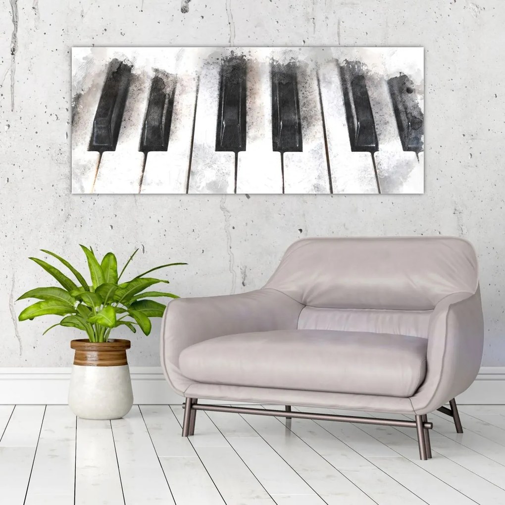 Obraz - Piano, aquarel (120x50 cm)