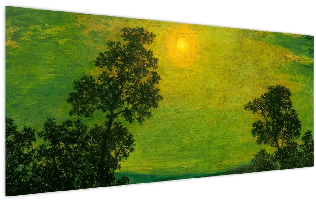 Obraz - Imitator of Ralph Albert Blakelock, Moonlight, reprodukcia (120x50 cm)