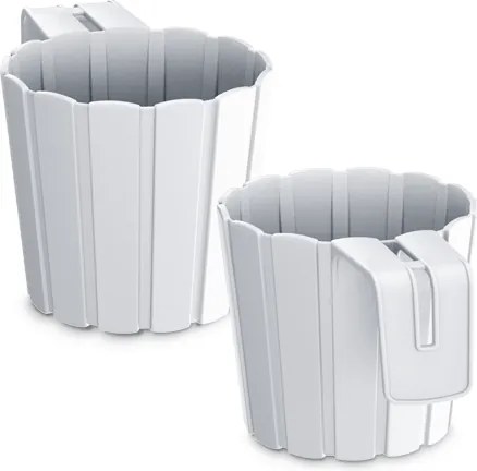 Plastový balkónový kvetináč DDEZ150 14,4 cm - biela