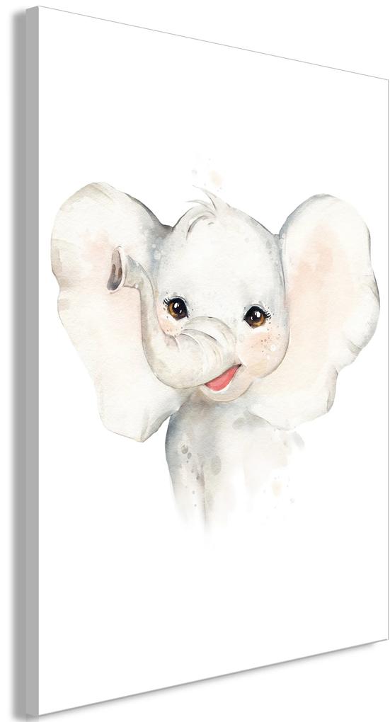Artgeist Obraz - Happy Elephant (1 Part) Vertical Veľkosť: 60x90, Verzia: Premium Print