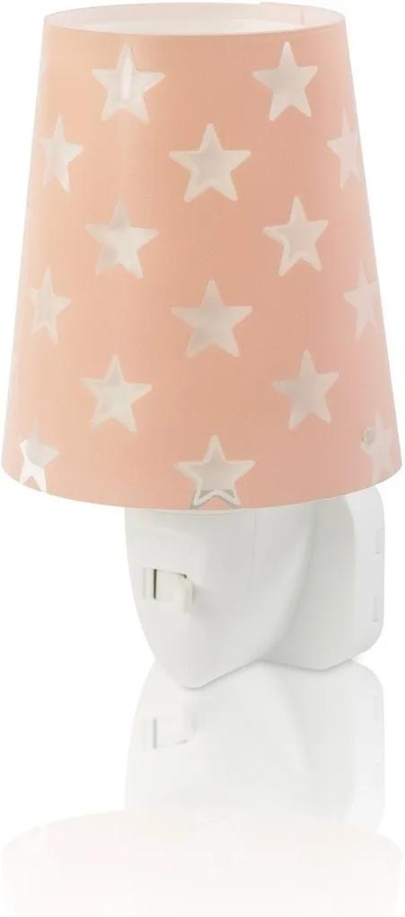 Dalber D81215S LED detská nočná lampička Stars Pink 1x0,3W | E14
