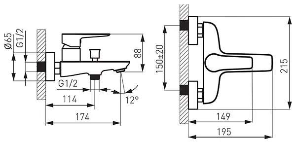 Ferro Adore, vaňová batéria, čierna-chrómová, BDR1BLC