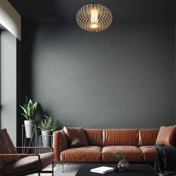 Briloner 3759011 - Stropné svietidlo 1xE27/10W/230V pr. 40 cm bambus