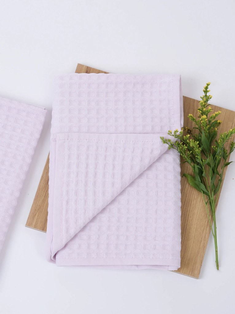Vaflové kuchynské utierky (2 ks) - lila