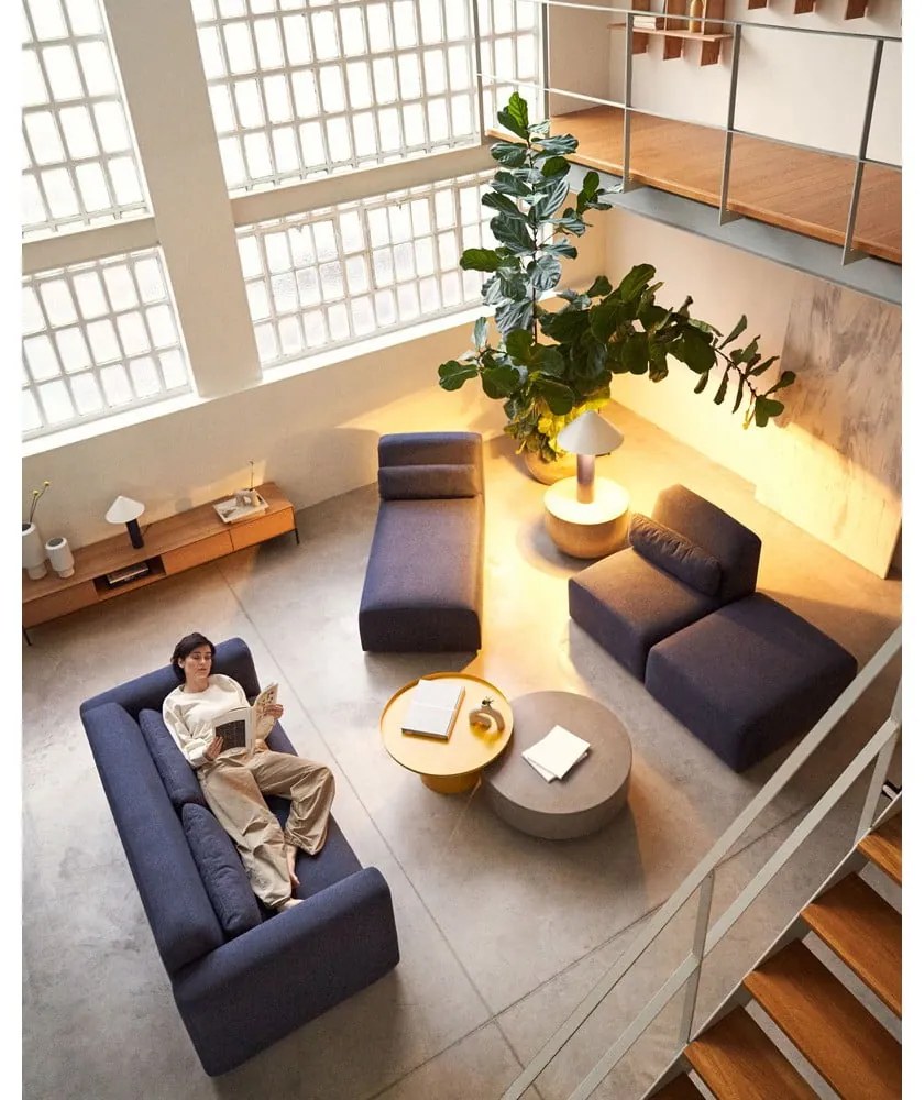 Tmavomodrý modul pohovky Neom – Kave Home