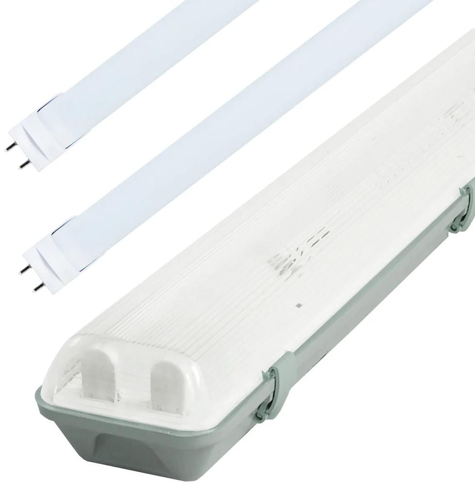 LED Solution Žiarivkové teleso 120cm IP65 + 2x LED trubice 18W Premium Farba svetla: Studená biela TL3902A-2X36/B1_ZAR120CM18W-SB