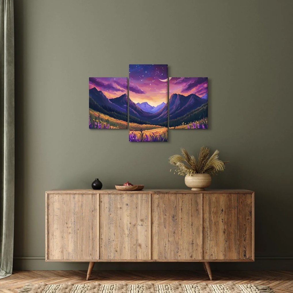 Obraz - Fialová krajina (90x60 cm)