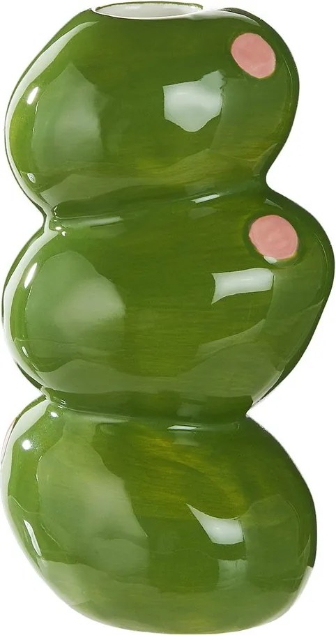 OLIVES Váza 17 cm - zelená