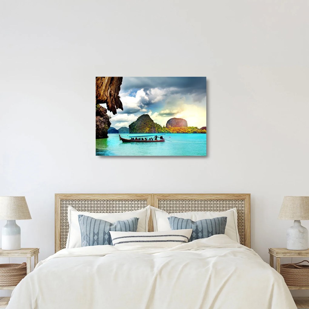Sklenený obraz - Zátoka Phang Nga (70x50 cm)
