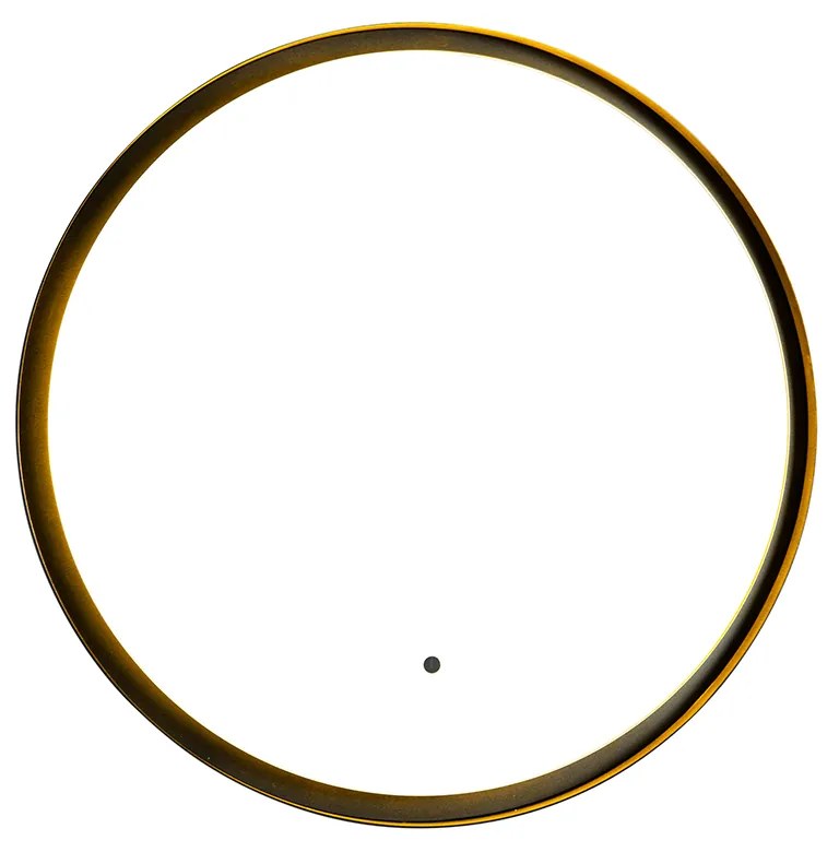 Moderné zrkadlo do kúpeľne čierne vrátane LED a dotykového stmievača - Pim