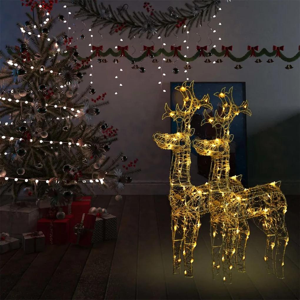 Vianočné dekorácie so sobom 2 ks 60x16x100 cm akryl 3154369