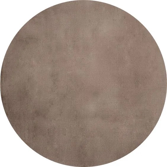 Obsession, Kusový koberec Cha Cha 535 taupe kruh, 80x80 (priemer) kruh, hnedá, obývacia izba
