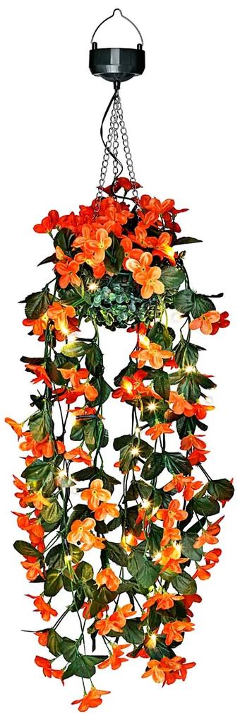 Weltbild Solárna závesná dekorácia Magické kvety, oranžová