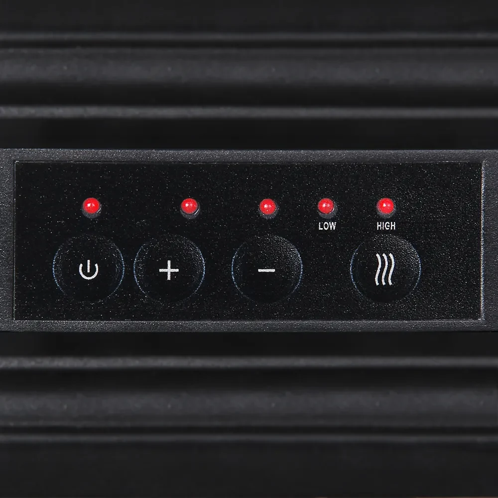 InternetovaZahrada - Elektrický krb s dvoma dverami s ventilátorom a ohňom ČIERNY