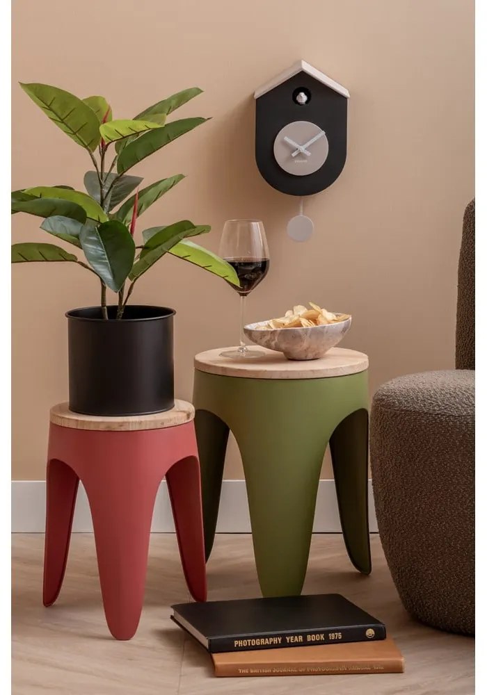 Červené/zelené kovové stoličky v súprave 2 ks Double Funky – Leitmotiv