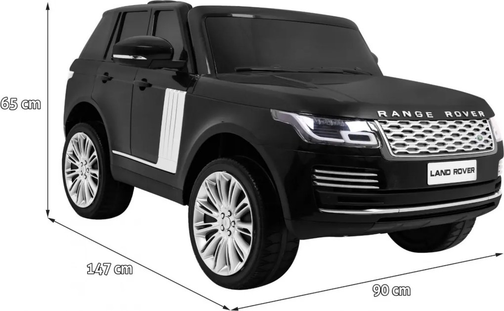 Ramiz Range Rover HSE dvojmiestne detské elektrické auto čierne SUV + ovládač na diaľkové ovládanie