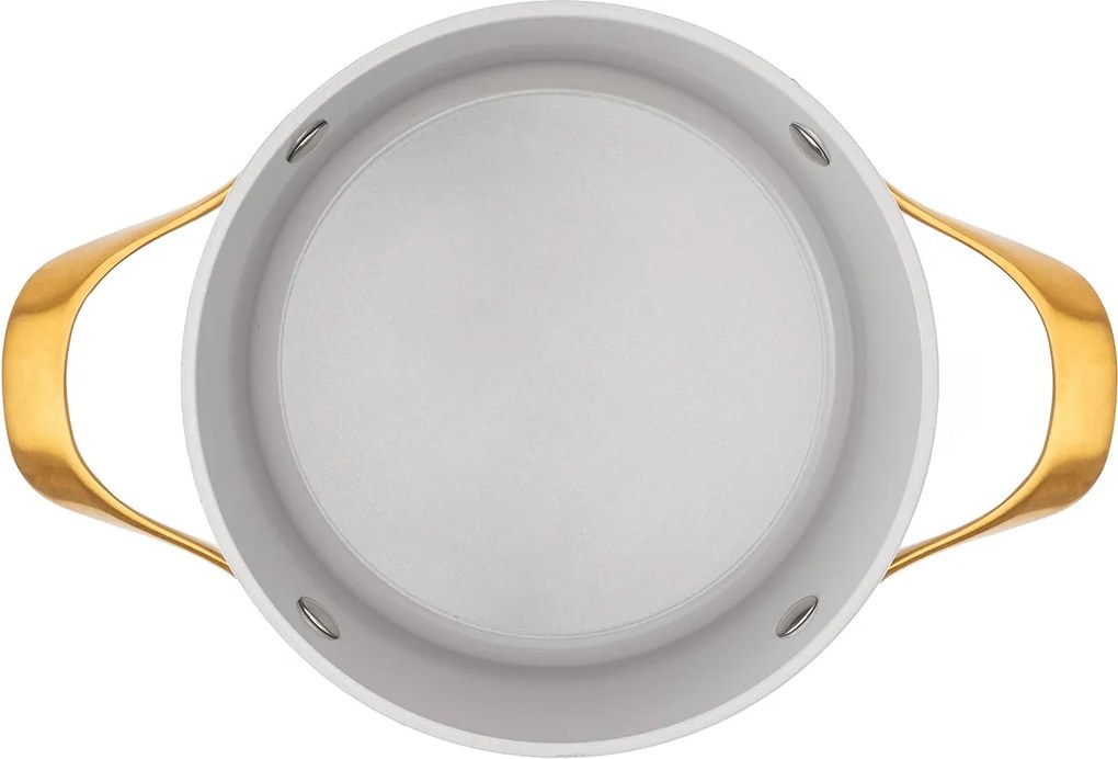 Elmich Nepriľnavý keramický hrniec Zen Ø 18 cm – krémovozlatá
