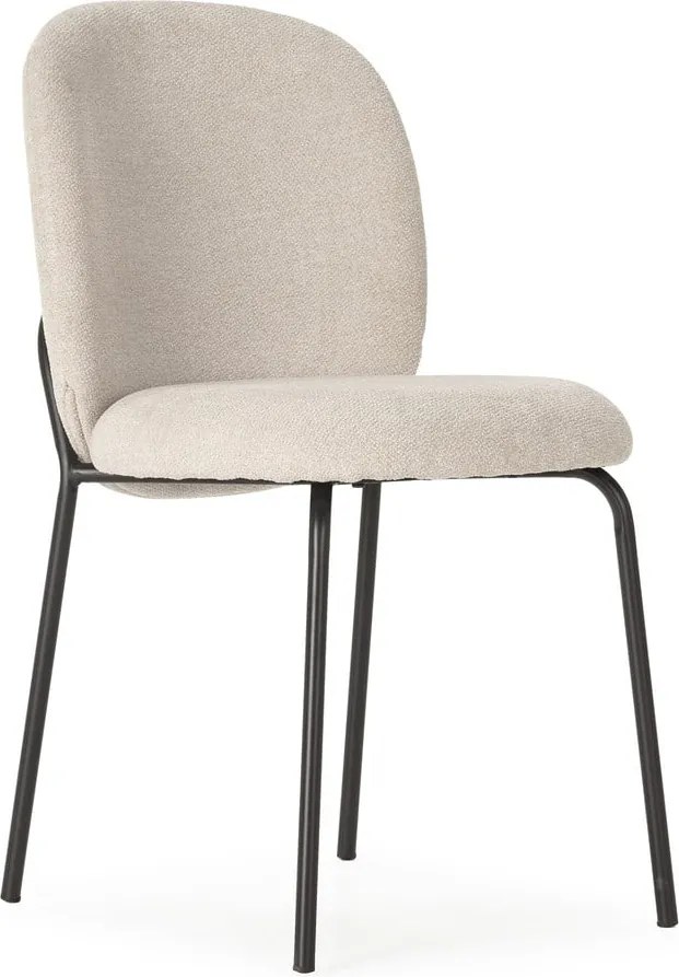 Čierno-krémové jedálenské stoličky v súprave 4 ks Daia – Marckeric