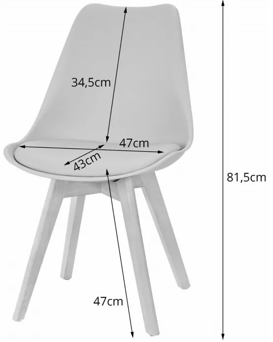 Jedálenská zostava stôl Artisan 80 X 80 čierne nohy + 4 stoličky MARK čierne/ prírodné nohy