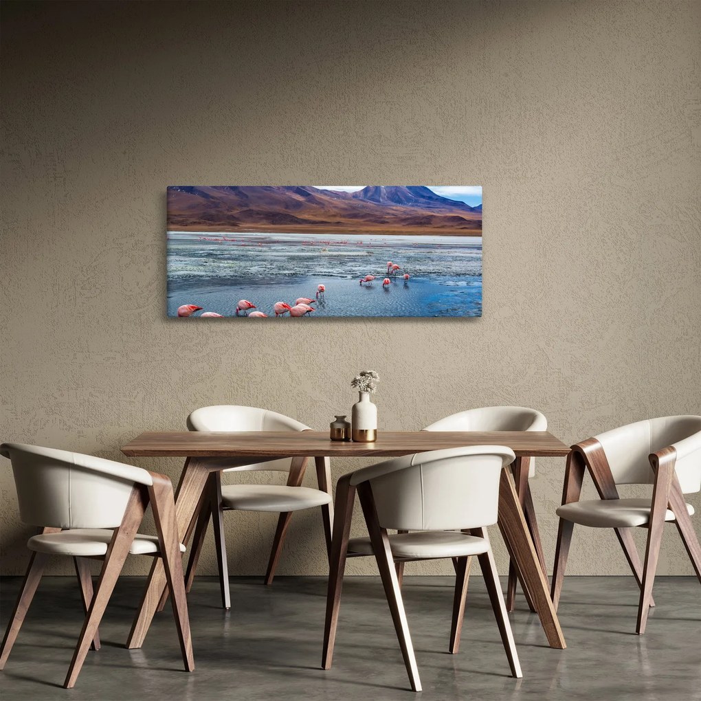 Obraz - Plameniaky (120x50 cm)