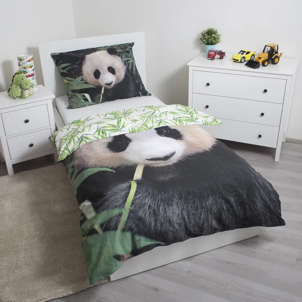 Bavlnené detské obliečky na jednolôžko 140x200 cm Panda – Jerry Fabrics