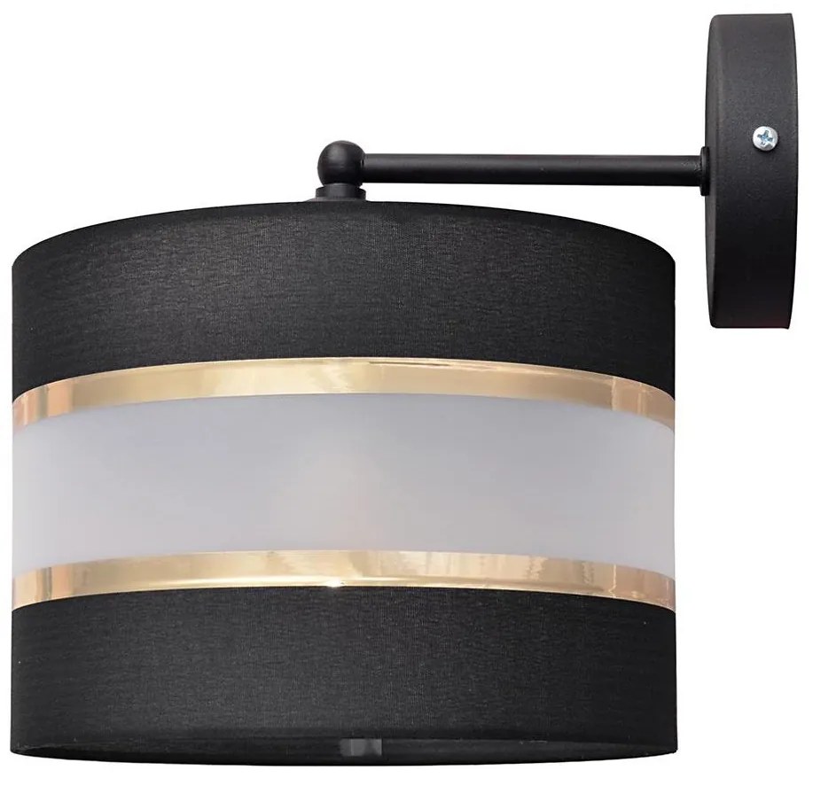Nástenná lampa HELEN 1xE27/15W/230V čierna/zlatá