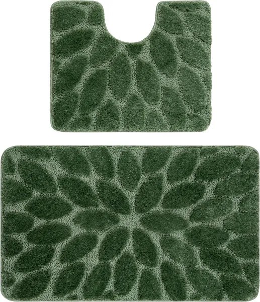 Sada kúpeľňových koberčekov SUPREME STONES kamienky, zelená