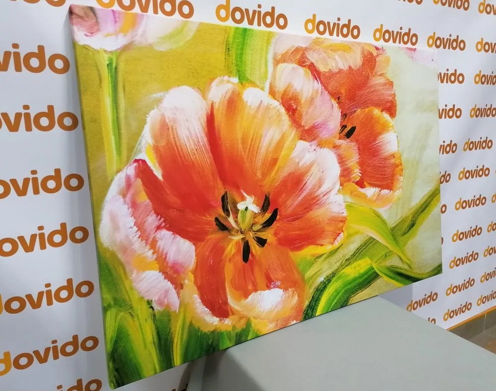 Obraz maľované tulipány