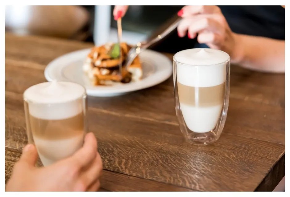 Dvojstenné/na latte sklenené hrnčeky v súprave 6 ks 350 ml – Vialli Design