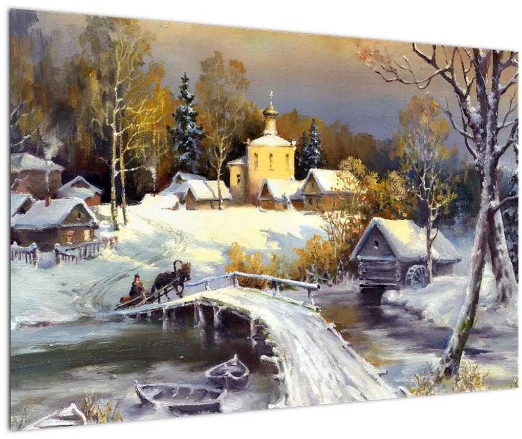 Obraz - Zimné mestečko (90x60 cm)