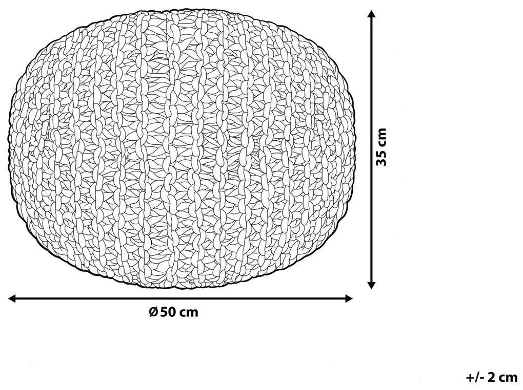 Okrúhly puf 50 x 35 cm svetlomodrý CONRAD Beliani