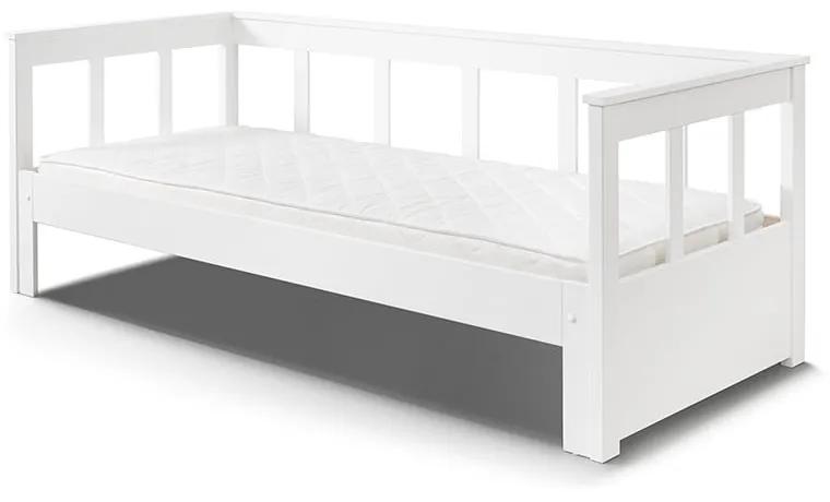 Biely rám postele z masívneho borovicového dreva Vipack Pino, 200 × 90 cm