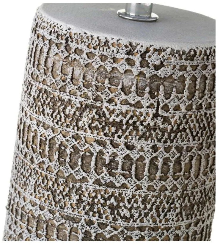 Hnedá stolová lampa s textilným tienidlom (výška 33,5 cm) – Casa Selección