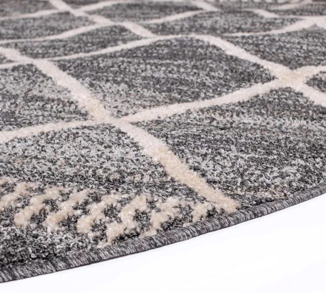 Koberec Art 2645 sivý kruh